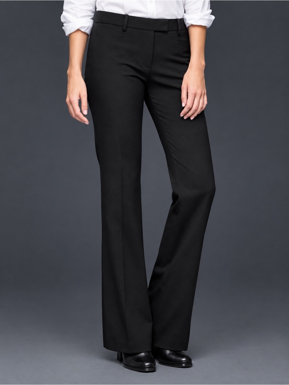 Gap Modern Boot Black Linen Slacks